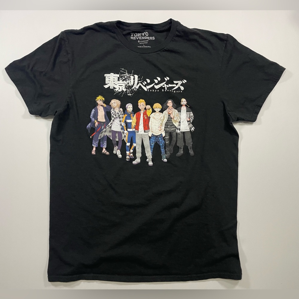 Tokyo Revengers T-Shirt Men's Large Mikey Draken Takemichi Toman Anime Hot Topic